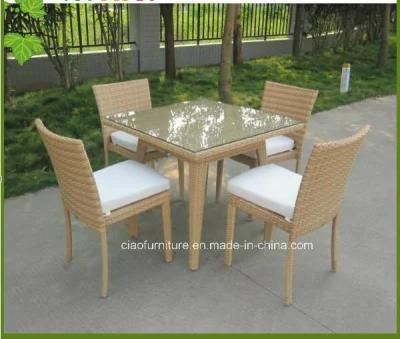 Elegant Outdoor Rattan Furniture Synthetic Garden Wicker Table and Chair