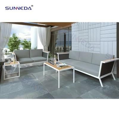 New Style Presentable Leisure Upholstery Commercial Aluminum Sofa Set