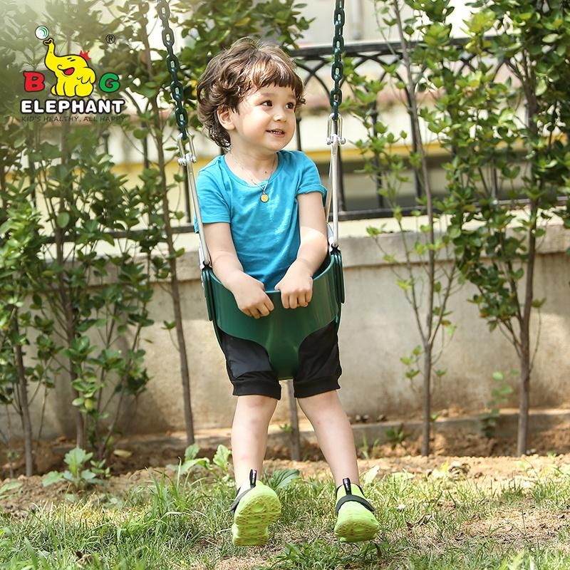 Heavy-Duty Fully Assembled High Back Full Bucket Toddler Swing with Coated Swing Chains