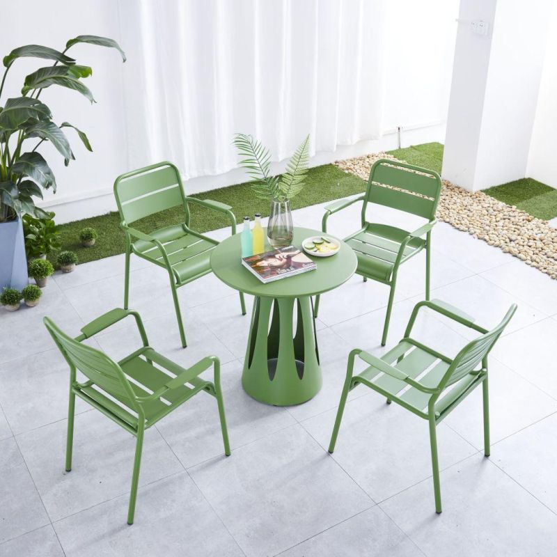 New Design Bamboo Garden Furniture Outdoor Rattan Chair and Table Wicker Bistro Dining Set