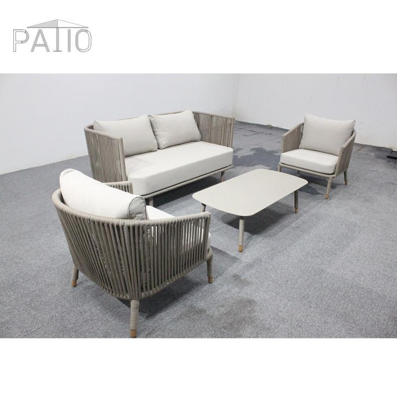 Outdoor Rope Furniture Outdoor Aluminum Furniture Rope Garden Set Outdoor Garden Furniture Garden Sofa Set Rope Sofa Set