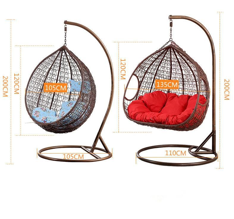 Factory Sale Leisure Wicker Garden Revolving Hanging Comfortable Swing Chair