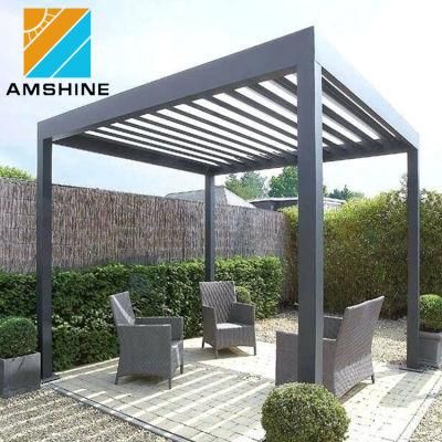 Bioclimatic Patio Roof Waterproof Garden Motorized Aluminum Louver Arches Arbours Pergolas