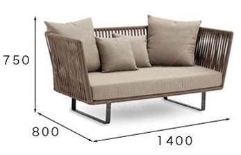 Sectional Rattan Rope Balcony Garden Outdoor Lounge