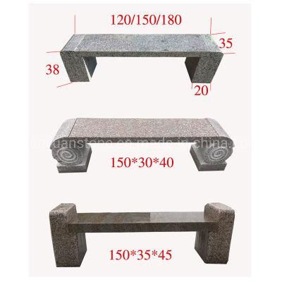 Outdoor Patio Furniture Stone Garden Table and Benches Set Carving