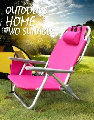 Folding Beach Chair Ultralight with Backrest Armchair Hiking Camping Picnic Foldable Chaise Outdoor Furniture Recline or Lay
