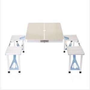 Outdoor Folding Aluminum Alloy Portable Double Oxford Cloth Camping Barbecue Table