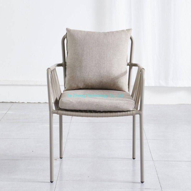 New Design Rope Chair Cheap Foshan Best Wholesale Chair Wood and Rope Seat High Quality Garden Chair