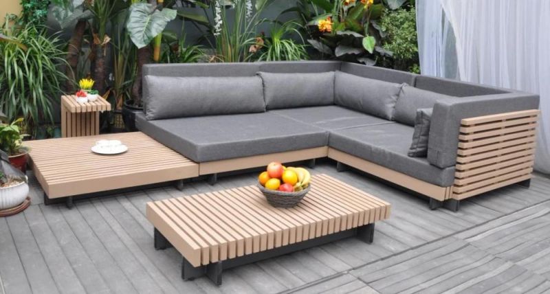 Modern Style Wooden Garden Outdoor Patio Outdoor Wooden Furniture Sofa Set