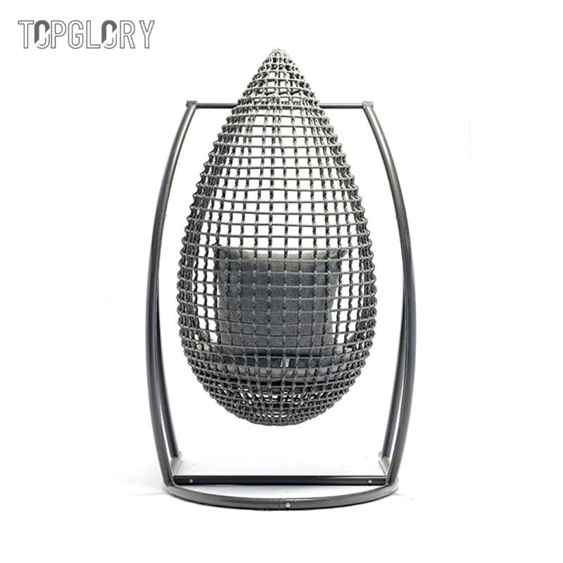Outdoor Garden Patio Bistro Balcony Assembled Indoor PE Rattan Egg Swing Chair