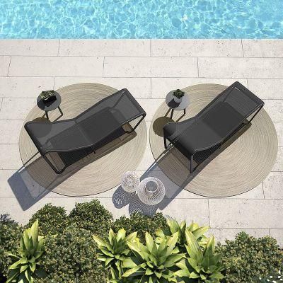 Beach Outdoor Sunlounge with Strong Load Bearing Aluminum Frame
