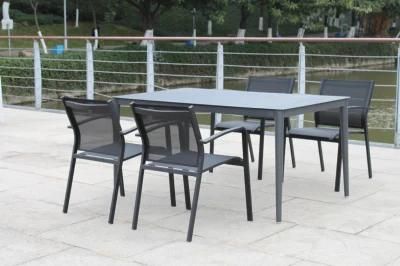 Good Service OEM Hotel Customized Foshan Black Table Outdoor Dining Sectional Garden Chair