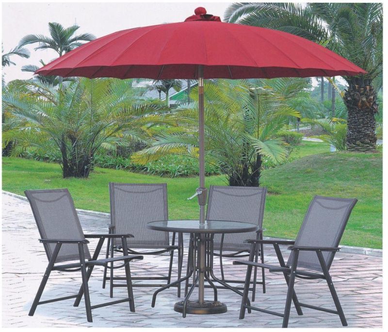 Striped Design Outdoor Umbrella for Garden, Table Umbrella Matched with Dining Sets, Garden Parasol for Sale