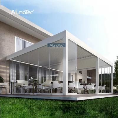 Open Design Aluminum Pergola with Glass Sliding Door