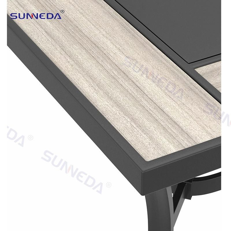Patio Garde Table Set with Tile Desktop Kd Structure