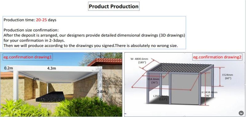 Outdoor Furniture Patio Cover Motorized Aluminum Retractable Awning Manual Adjustable Louver Roof Pergola