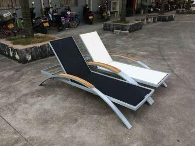 Textilene + Aluminum Colorful OEM Foshan Sun Bed Garden Lounge