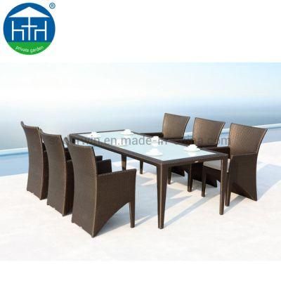 Rattan Weaving Wicker Outdoor Patio Furniture Dining Set