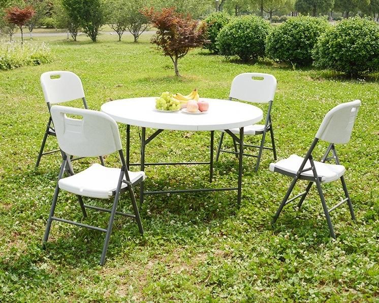 Wholesale 72 Inch Lightweight Outdoor White Plastic Round Folding Table