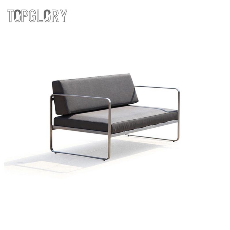 Modern Hotel Resorts Wooden Metal Outdoor Garden Patio Bistro Home Furniture Sofa Set