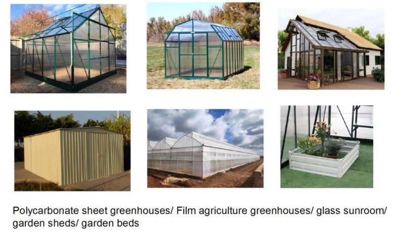 8X8 Feet Barnshaped Roof Space Outdoor Furniture Walk in Hobby Greenhouse Rdgu0808h-10mm