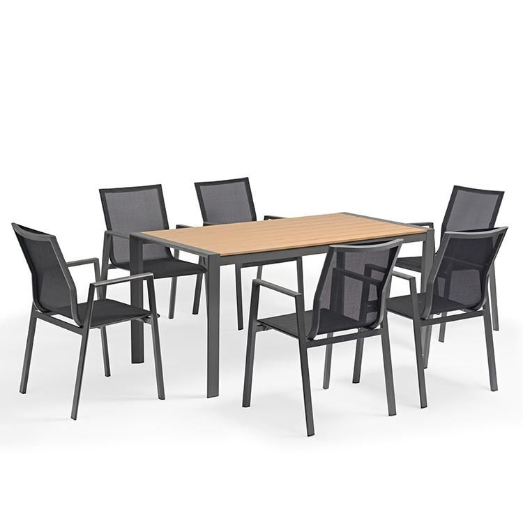 6 Seater Outdoor Furniture Set with Wood Table From China 2020