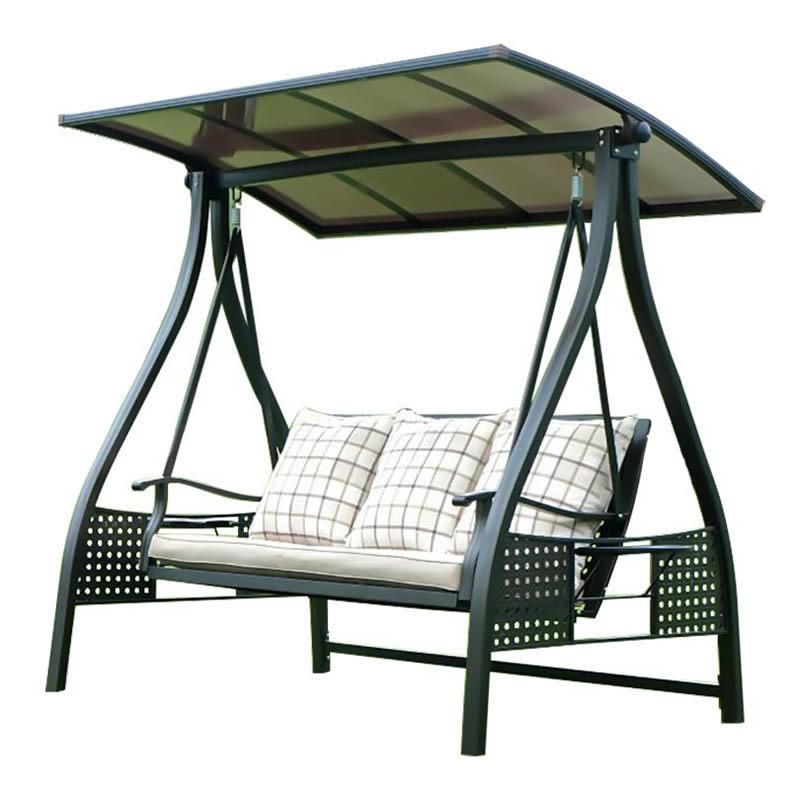 Patio Swing Chair Canopy Swing Gilder with Cup Holder