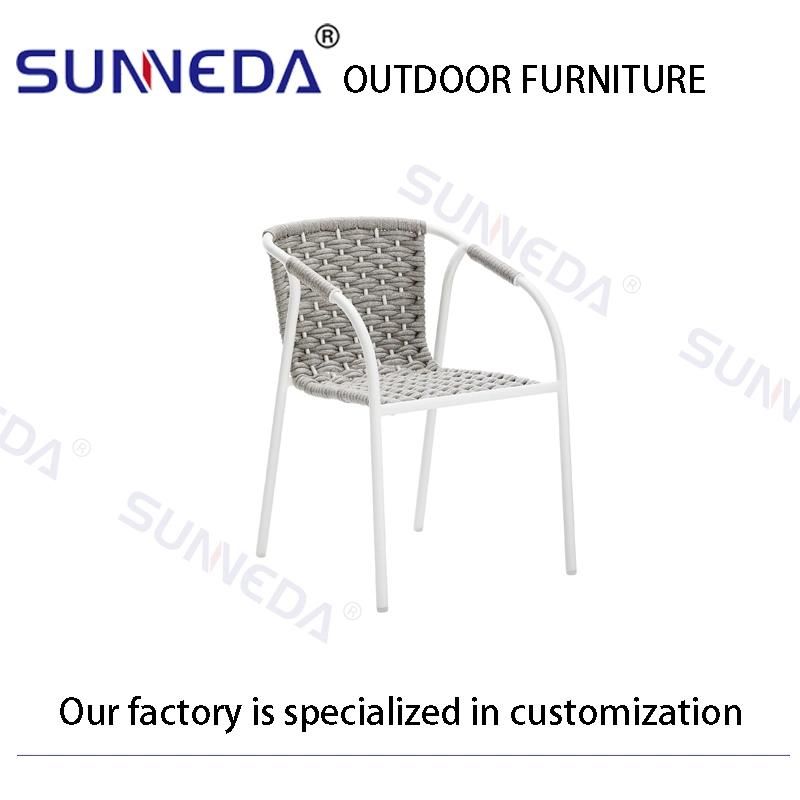 Contemporary Outdoor Sectional Furniture All Weather Aluminum Table and Chairs