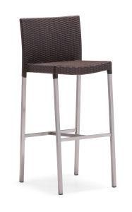 Rattan Outdoor Bar Chair with Stainless Steel Legs