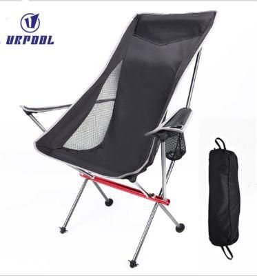 Outdoor Camping Chair Folding Camp Chair with Headrest Compact High Back Folding Chair for Outdoor Backpacking