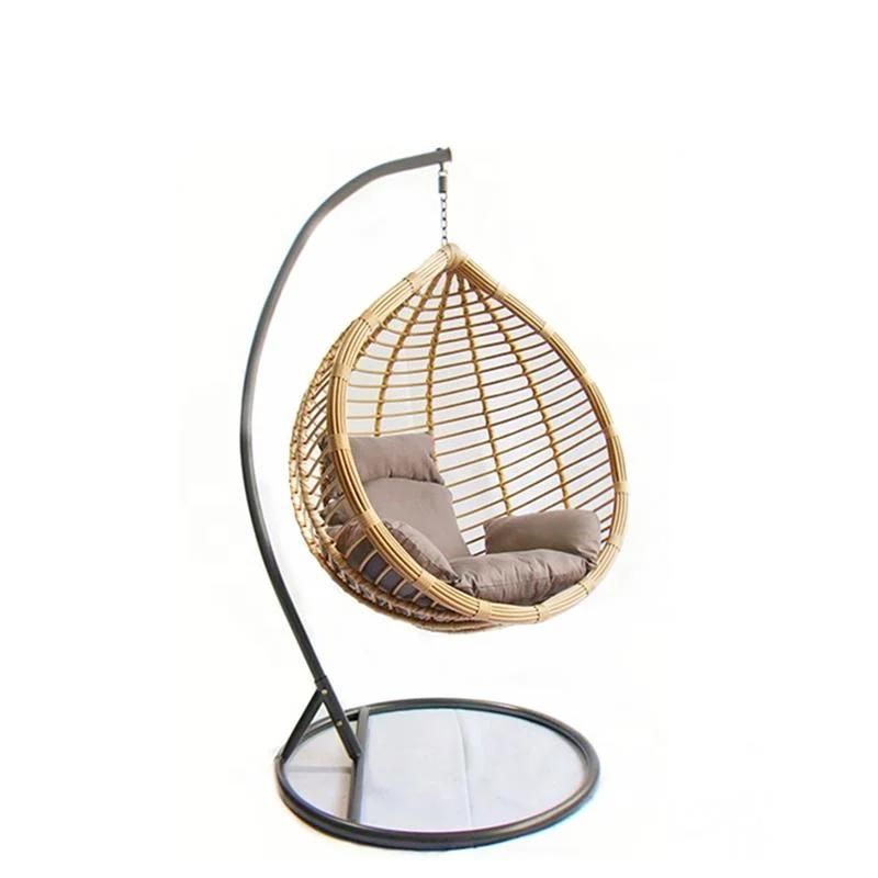 Outdoor Hotel Terrace Rattan Warter Dropped Wicker Hanging Swing Chair