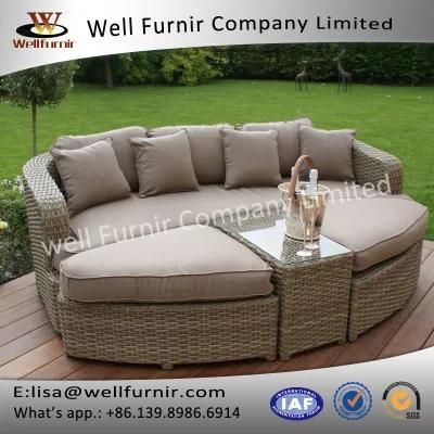 Well Furnir 4 Piece Outdoor Rattan Sofa Bed (T-082)