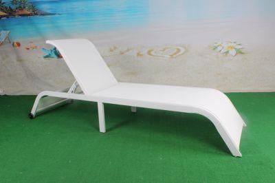Poolside Aluminum Frame Powder Coating Sun Lounger Outdoor Furniture with Wheels