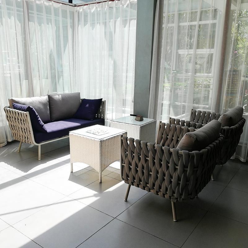 Nordic Outdoor Sofa Garden Rattan Combination Hotel Furniture