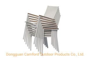 Contemporary Outdoor Patio Chair / with Armrests / Stackable / High Back/Garden