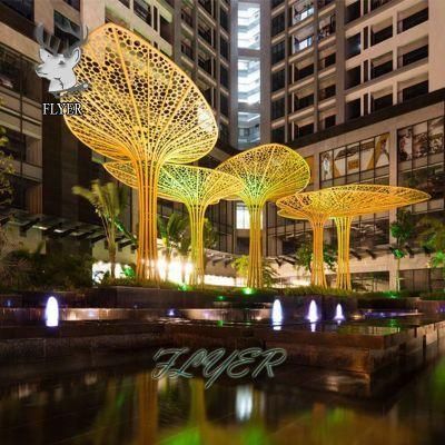 Outdoor Large Stainless Steel Tree Decoration Art Metal Tree Sculpture