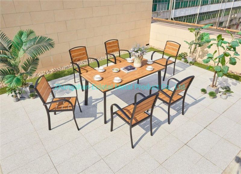 Balcony New Aluminum Metal Furniture Design Luxury Outdoor Dining Sets Garden Furniture Patio Chair Set