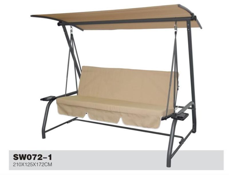 Family Swing Chair with Simple Polyester Canopy