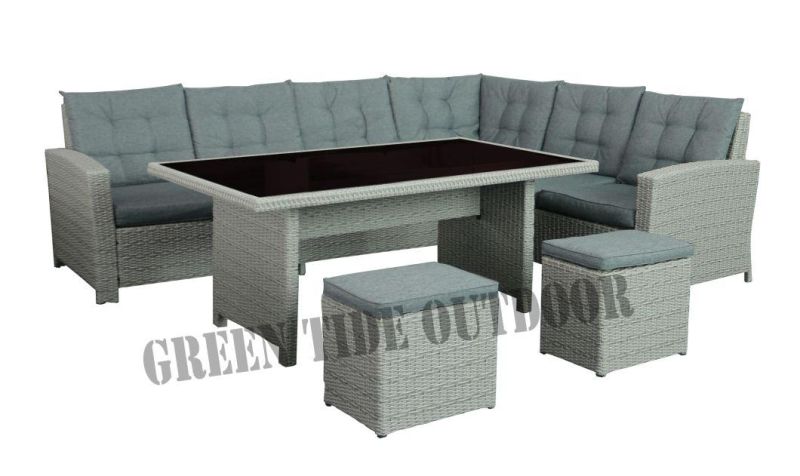 Outdoor Garden Patio Furniture Rattan Dining Table Lounge 5PCS