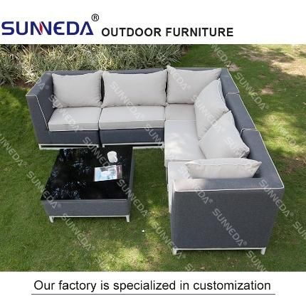 Good Quality Modern Leisure Outdoor Furniture L Shape Sectional Garden Lounge Sofa