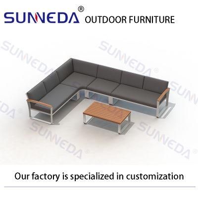 Luxury Garden Furniture Aluminum Frame Outdoor Sofa Garden Sofa Sets