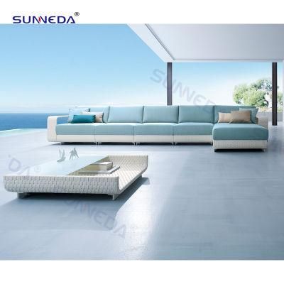 Poolside Leisure Hotel Rattan Chair Aluminum Garden Sofa Sets