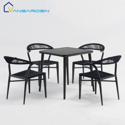 Lucury Garden Rope Outdoor Furniture with Irregular Aluminum Frame