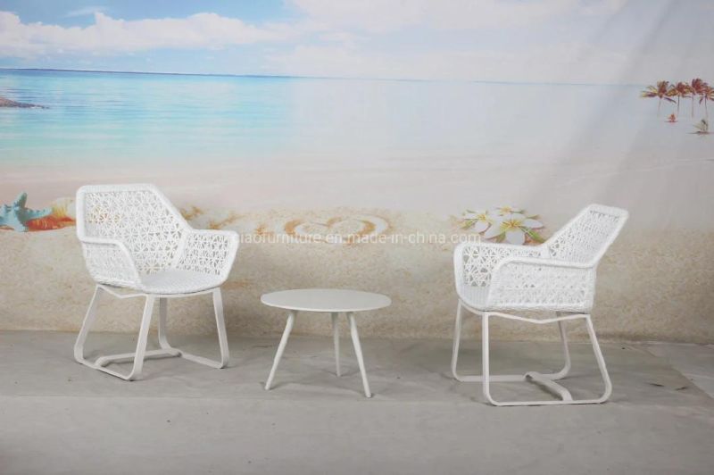 3PCS Leisure Balcony Flower Weaving Chair Chat Set Outdoor Furniture