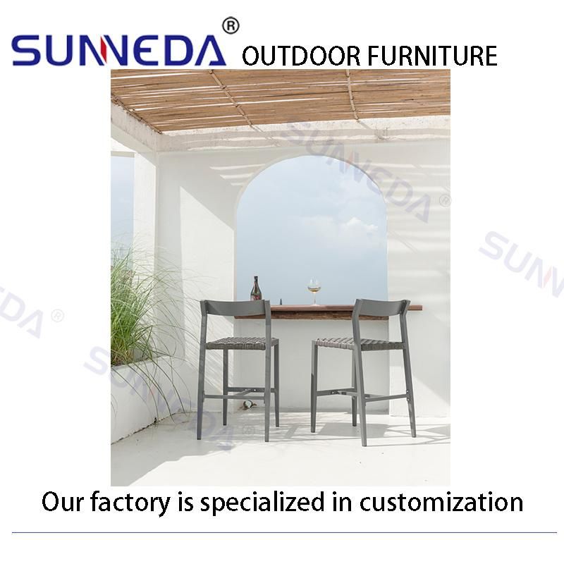 Warm European Styly Bar Dining Chair Outdoor Garden Furniture Set