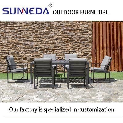 Garden Waterproof Rust-Proof Garden Luxury Chair Table Set Outdoor Furniture