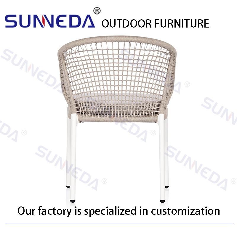 Garden Sets Outdoor Furniture Aluminum Rope Chair Patio Lounge with Table