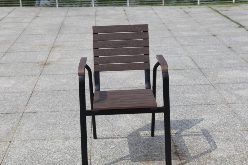 Outdoor Aluminum Patio Plastic Wood Outdoor Table Set Picnic Garden Furniture