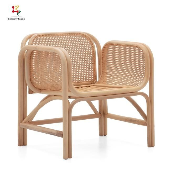 Popular Hot Sale High Quality Comfortable Home Using Real Natural Rattan Single Arm Chair