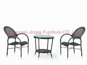 Iron Rattan Leisure Coffee Bistro Wicker Garden Dining Table (JJ-S432&583)